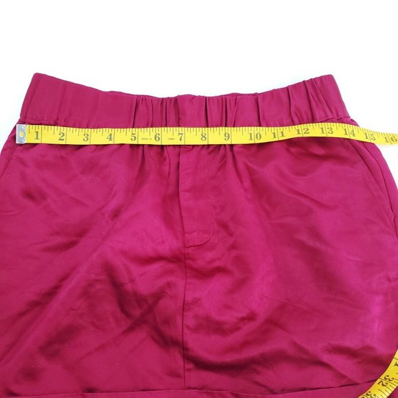 Club Monaco Womens Fuchsia Fully Lined Adjustable Straps Mini Skirt Size 2 - Picture 9 of 13